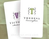 250 Modern Monogram Business Cards - Shop Cards - Personalized Stationery