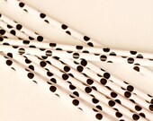 15 Cannucce a pois neri - 15 Black Polka Dot Paper Straws