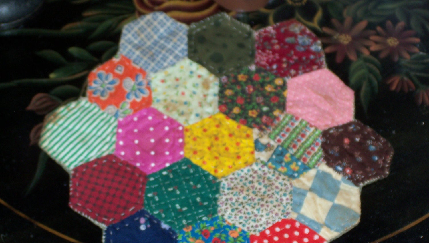 primitive hexagon candle-mat