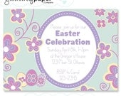 Flowery Easter Party Invitation ... Custom Printable Invite Il_170x135