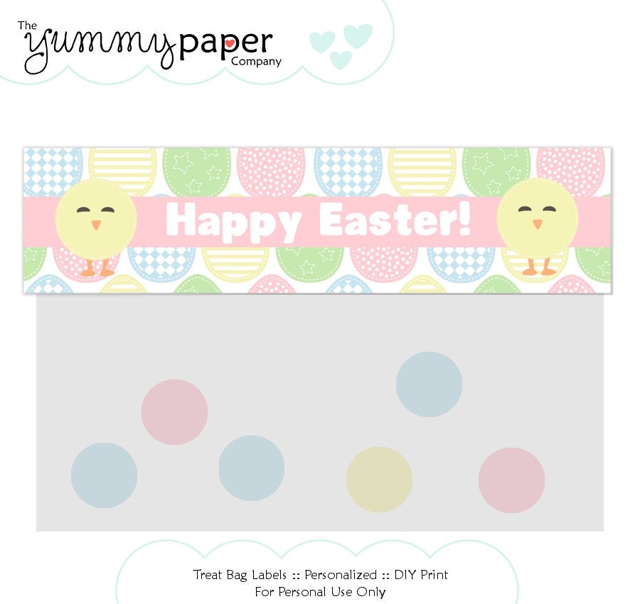 Cute Easter Party - Treat Bag Label ... DIY Party Printables .. ce01 Il_170x135