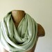 Mint Green Sweater Scarf - Chunky Infinity Knit Scarf - Iridescent Circle Scarf - Eternity Scarf, Fall Scarf, Winter Scarf