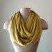 Golden Ochre Sweater Scarf - Infinity Knit Scarf - Mustard Yellow Circle Scarf - Eternity Scarf, Winter Scarf