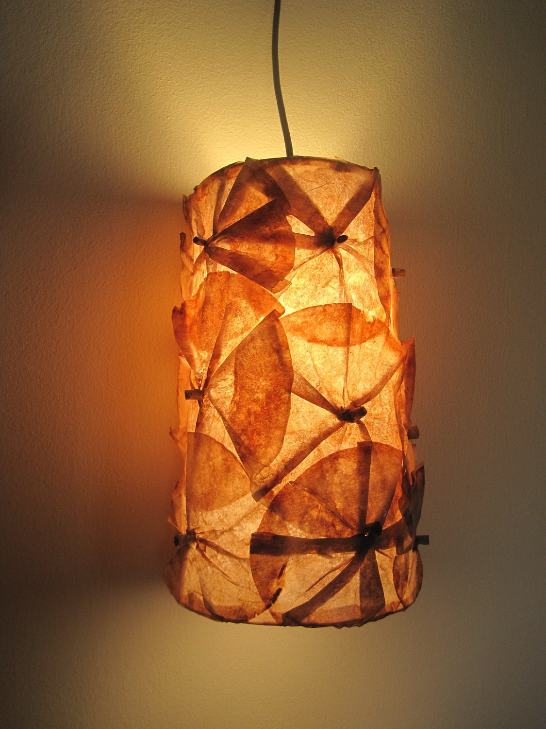 COFFEE FILTER ART - Ceiling Lighting Hanging Light Lamp Shade Pendant Light Paper Lamp Shade or Table Lamp Table Light