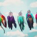 Handmade Dream Catcher Feather Earring Extra Long 8-9 inches, You Choose Feather Symbolism, Grizzly Rooster Hair Feathers