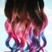 Ombre Dip Dyed Hair, Clip In Hair Extensions, Tie Dye Tips, Brunette Hair, Hair Wefts, Human Hair Extensions, Hippie hair