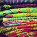 Hand Block Printed Indian Fabric, Hippie Tapestry, Bohemian Fabric, Chakra, Mandala, Rainbow, Bohemian Wedding, Festival, Summer
