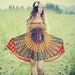 Handmade Hippie Peacock Wrap Skirt, Wrap Dress, Boho, Hippie, Gypsy, Magic Skirt, Sunburst, Peacock Print, Skirt, Bohemian, Bohemian