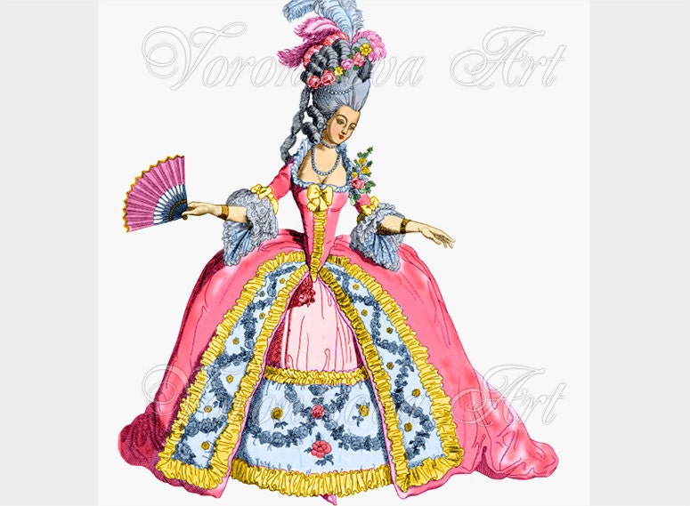 Marie Antoinette  Image Transfer for PILLOWS, tea towels, appron, bags. Download and print 023