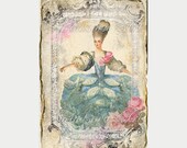 Fantasy Marie Antoinette digital image printable. 009