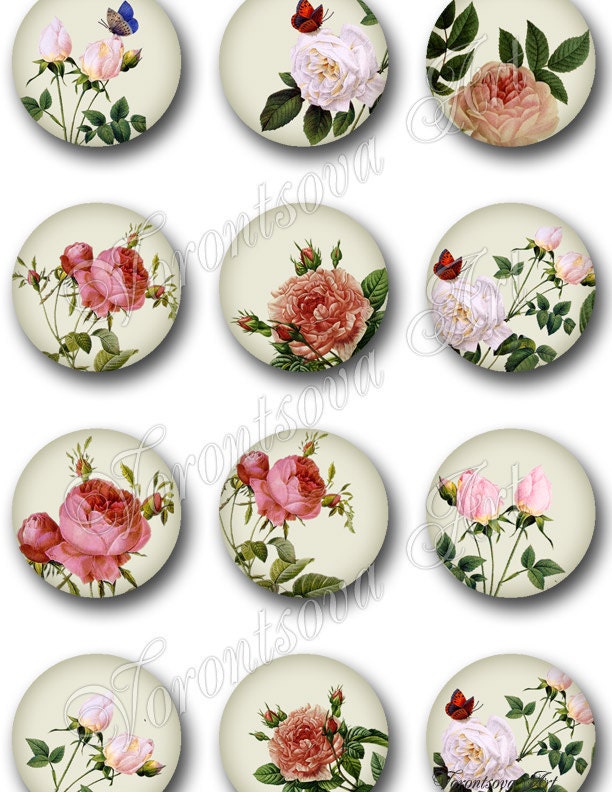 Roses Images Bottlecap. 807