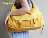 ASTER // Lemon Chiffon // 012 // Everyday Canvas Bag //  Luckycann // Holiday Sale // 10% off