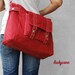 CARSON // Dark Red // 033 // Luckycann // Handmade / /Everyday Canvas Bag // Holiday Sale // 10% off