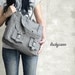 BAILEY // Dark Grey // 021 // Luckycann // Handmade // Everyday Canvas Bag // Holiday Sale // 10% off
