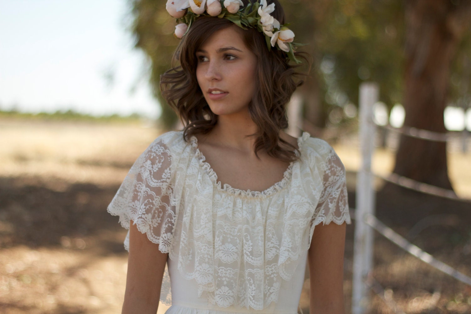 Short Sleeved Lace Vintage Wedding Dresses - Jenny