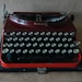 1920's Remington Red Typewriter Portable Number 3 Type Writer