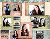 Senior Card Templates Pack of 7- Use for Photo Cards, Graduation Announcements, Party Invitations, more - Printable DIY Cards Photoshop