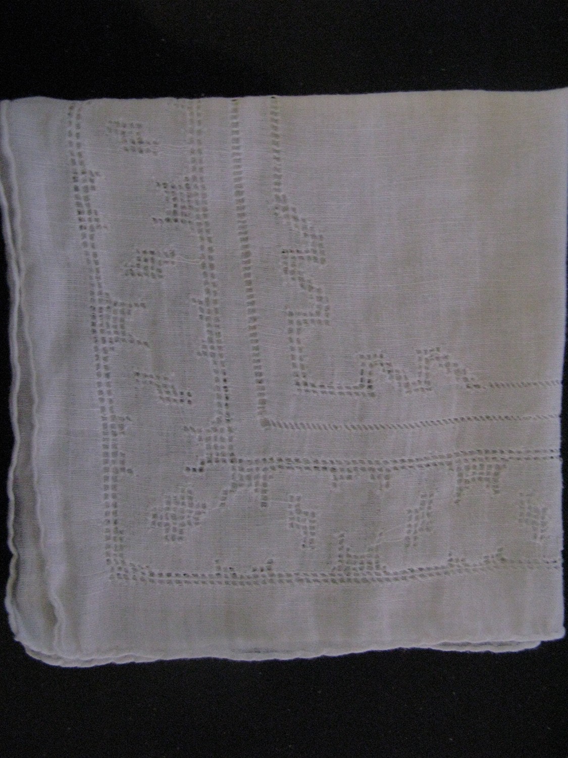 Vintage White Wedding Bride/Bridal Handkerchief