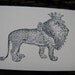 Nubby Rustic Burlap Safari Theme Lion Wedding Favor Bag