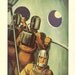 Vintage 1950s Astronauts In Spaceship Print " The Space-Travellers Will See Our Own Earth Shining In The Distance" Ideal For Framing