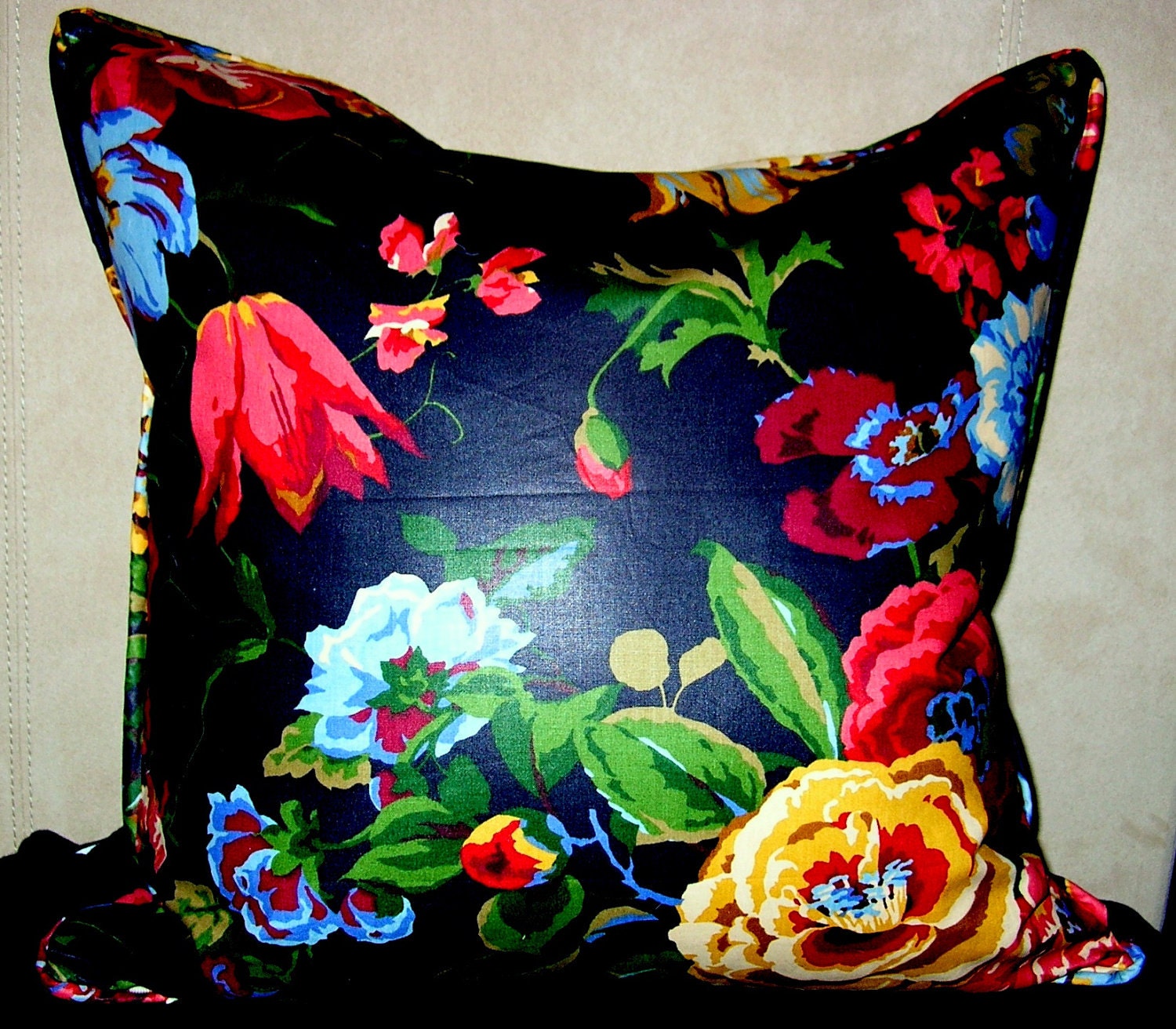 Vintage  Floral Designer Pillow Cover 20x20