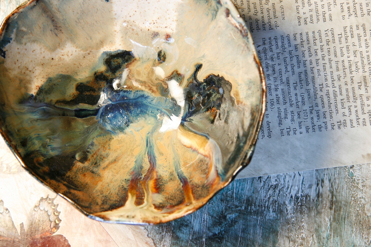 hand formed stoneware clay wabi sabi bowl