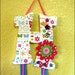 Wooden letter hair bow holder - "H"