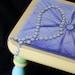 Hand painted trompe l'oeil footstool