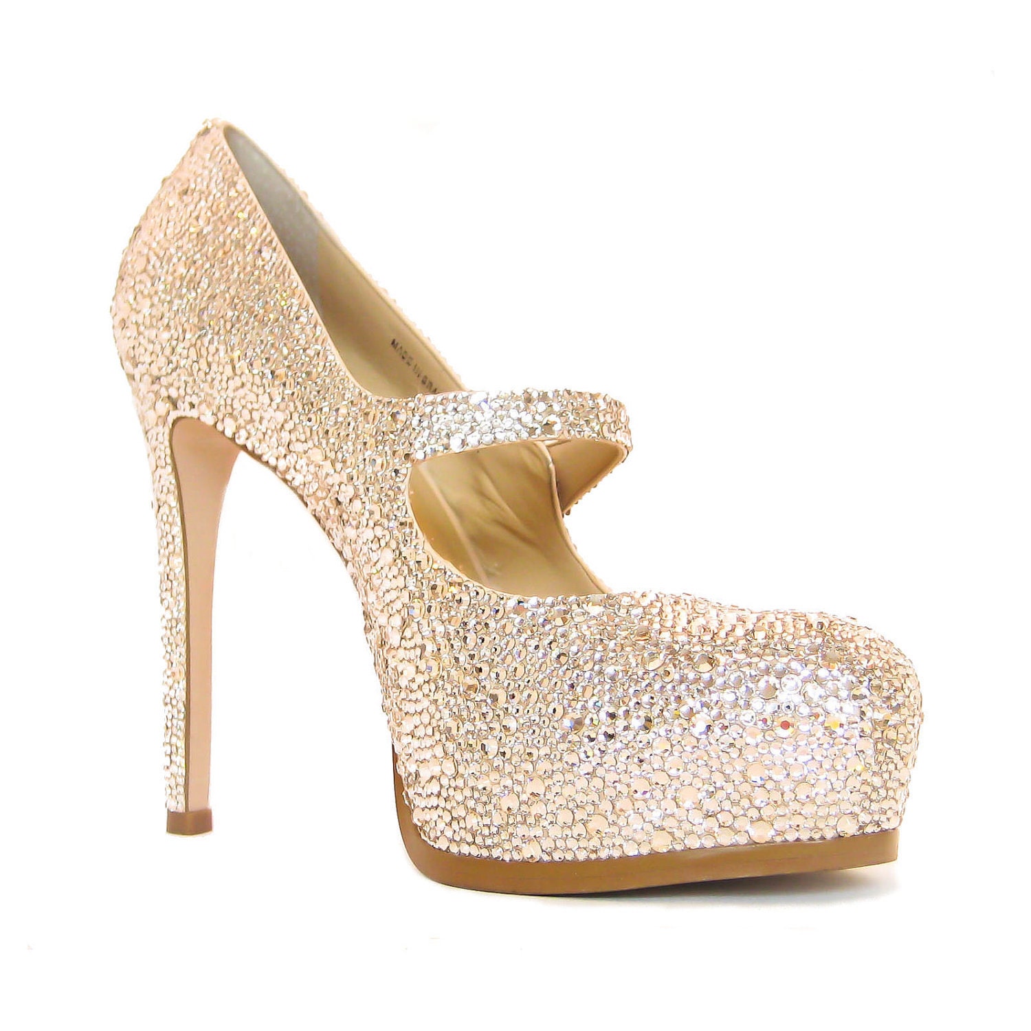 Custom Rhinestone Platform Pumps