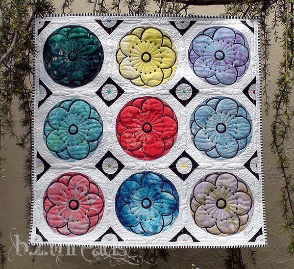 Fresh, Bright, Floral Wall Quilt Decor