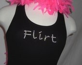 Flirt Tank DRESS, Swarovski Crystal Rhinestone Embellished by Dirty Girl Creations on Etsy