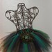 Adult/Teen Multi Peacock Tutu Skirt With Large Peacock Pin/Clip