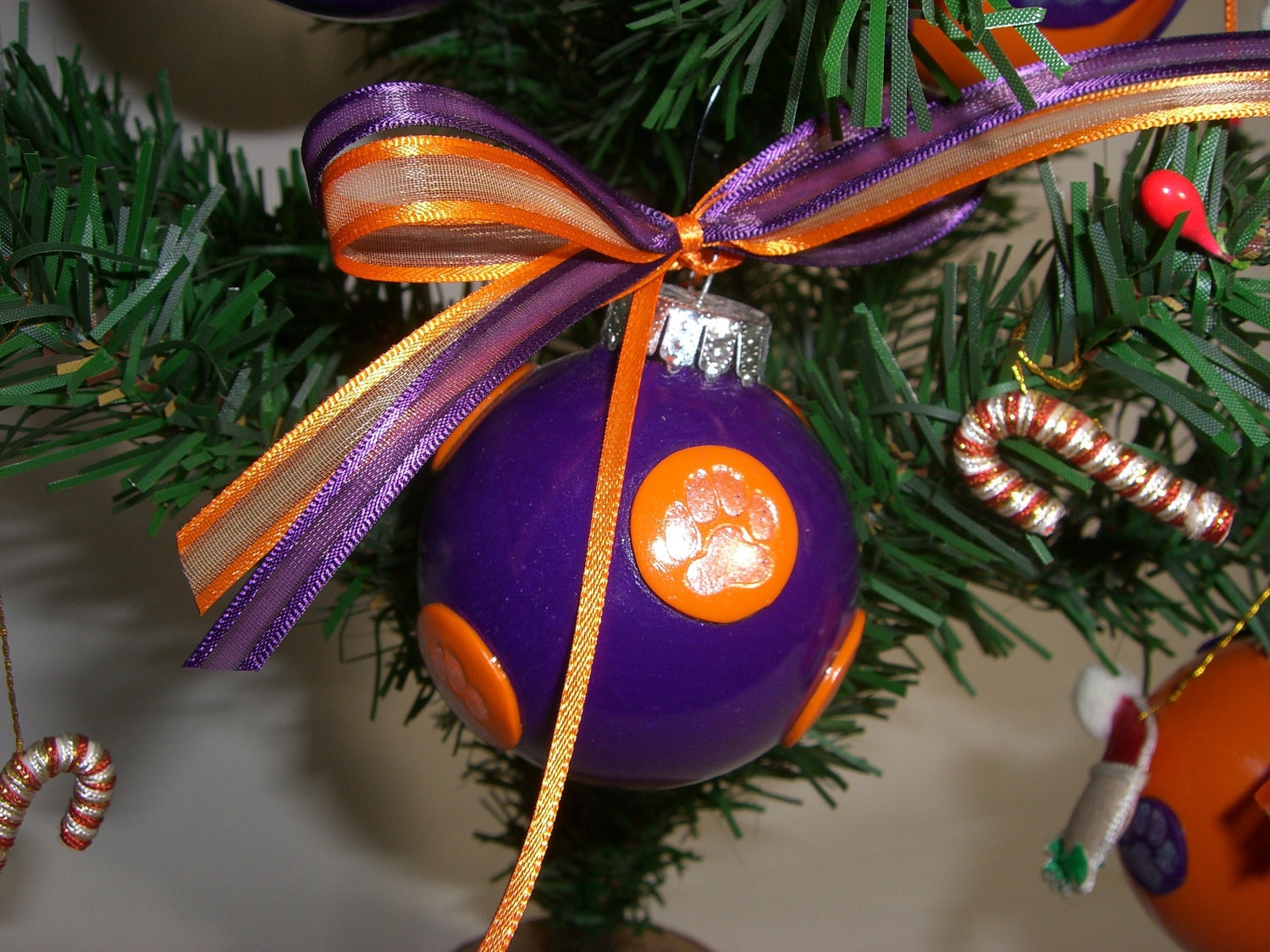 clemson tigers christmas ball ornament by mimisclaycreations clemson tigers christmas ball ornament by mimisclaycreations