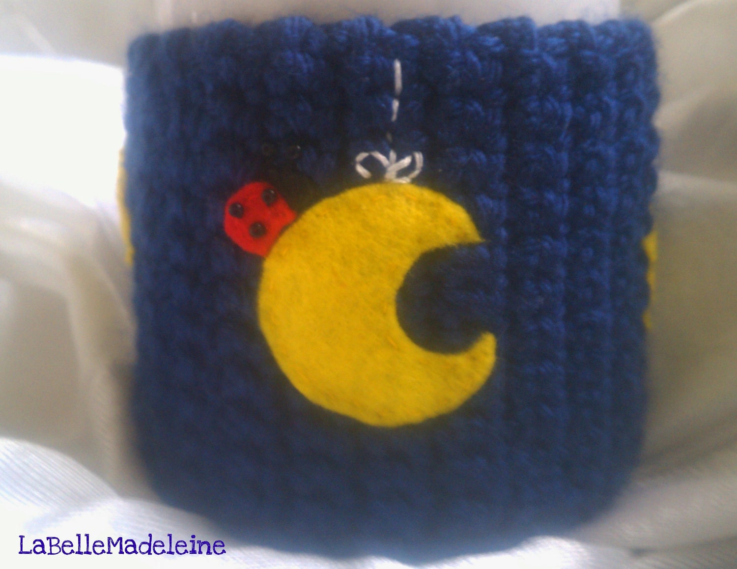 Cup Cozy  A BUG ON A MUG Cozy Ladybug on the moon