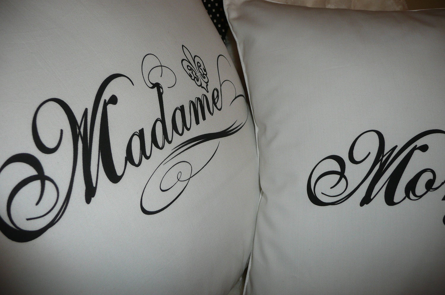 Monsieur et Madame Pillow Cover Set