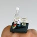 Kawaii Japanese Miniature Food Ring - Saki Bottle and Cup with Maki Sushi