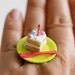Kawaii Cute Japanese Miniature Food Ring - Birthday Cake