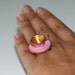 Kawaii Cute Miniature Food Ring - Pink Teacup and Saucer