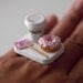 Kawaii Miniature Food Ring - To Go Combo - Coffee and A Donut