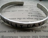 Several Sunlit Days: Hand Stamped quarter-inch Aluminum Cuff by alwaysgreener