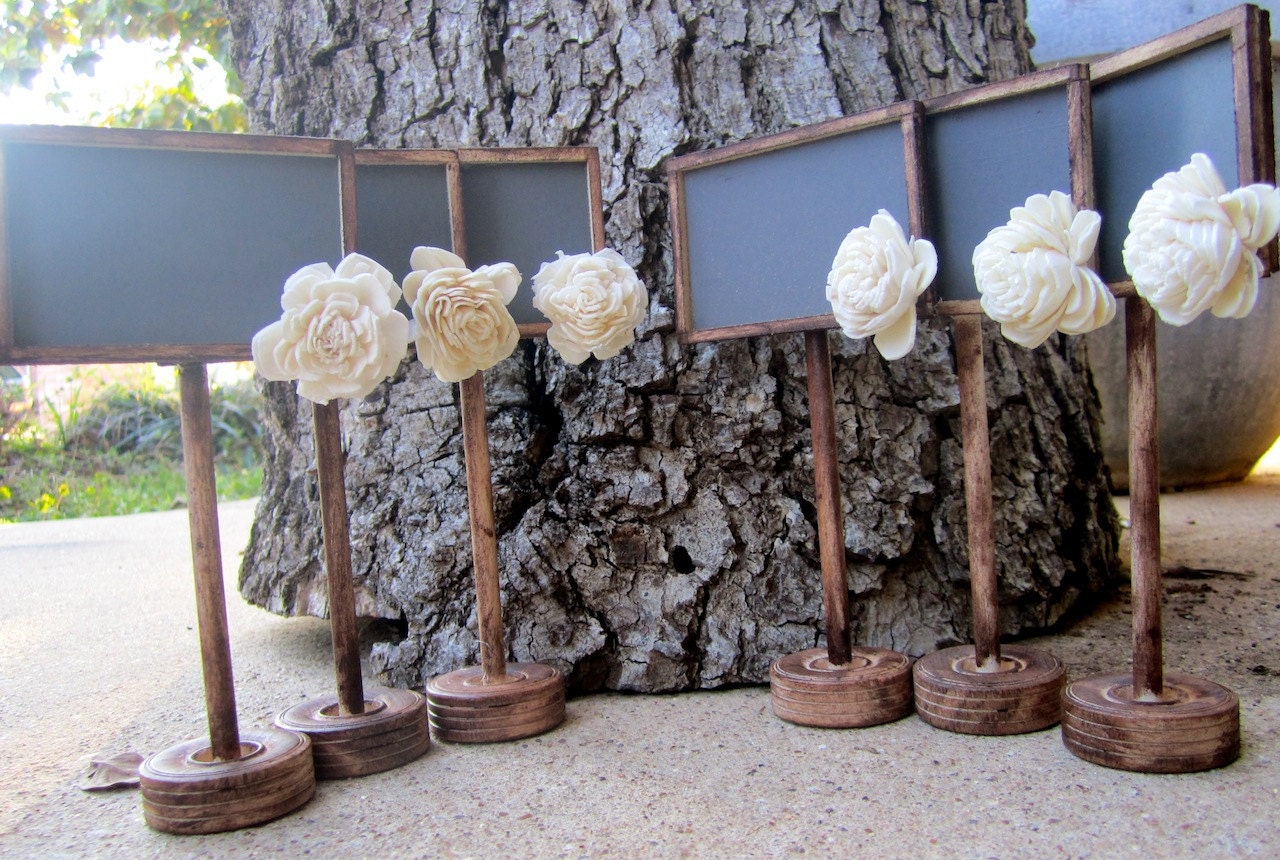 Set of 20 Chalkboard Table Numbers Name Cards Rustic Vintage Painted Distressed Shabby Chic Wedding Chalkboards ON SALE