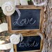 Two 5"x7" Chalkboard Photo Prop Shabby Chic Elegant Vintage Rustic Menu Message Boards Showers Weddings Parties Bride and Groom