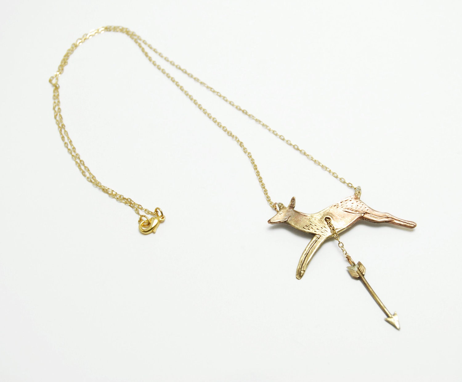 Hart & hunt golden deer necklace