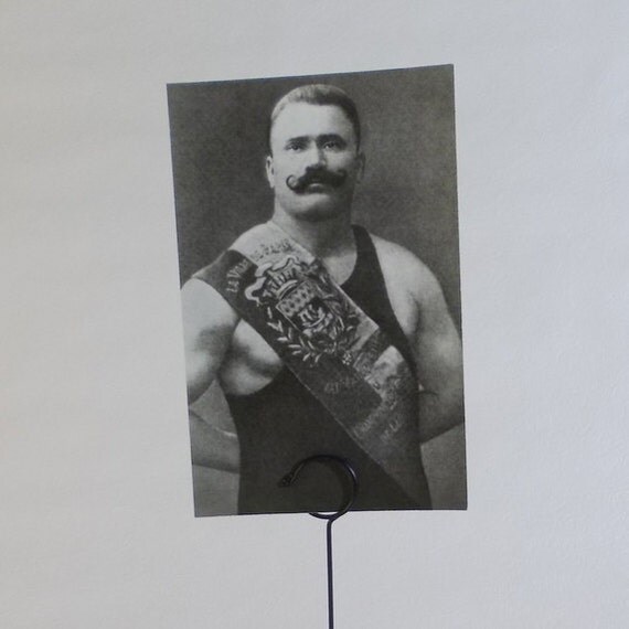 Vintage Russian Circus Series (Fighter Ivan Poddubny) Photo Print - 1987. The Planet, Moscow