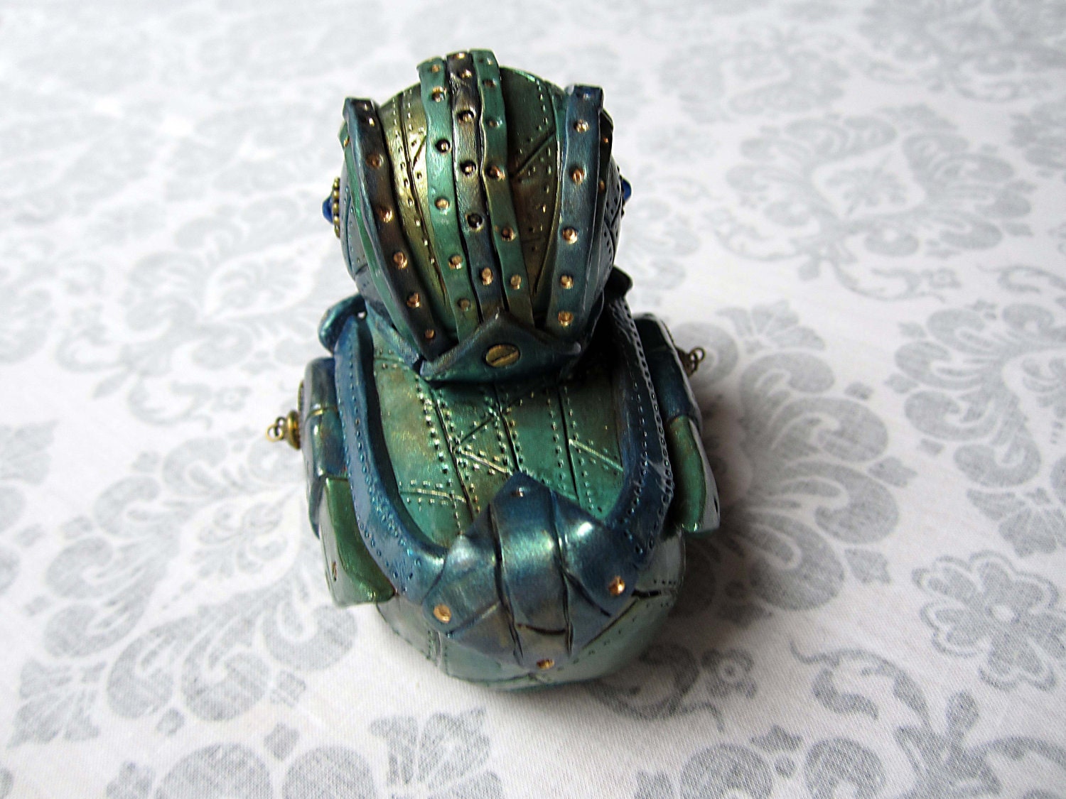 Steampunk'd Ducky Blue and Green