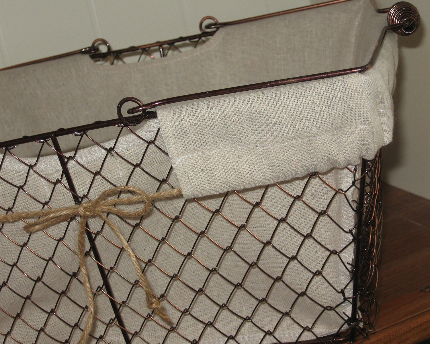 Farmhouse Wire Basket, Mud Room, Kitchen, Bathroom, Vintage Baskets, Office Supplies, Office Storage, French Chicken Wire Basket, Kitchen