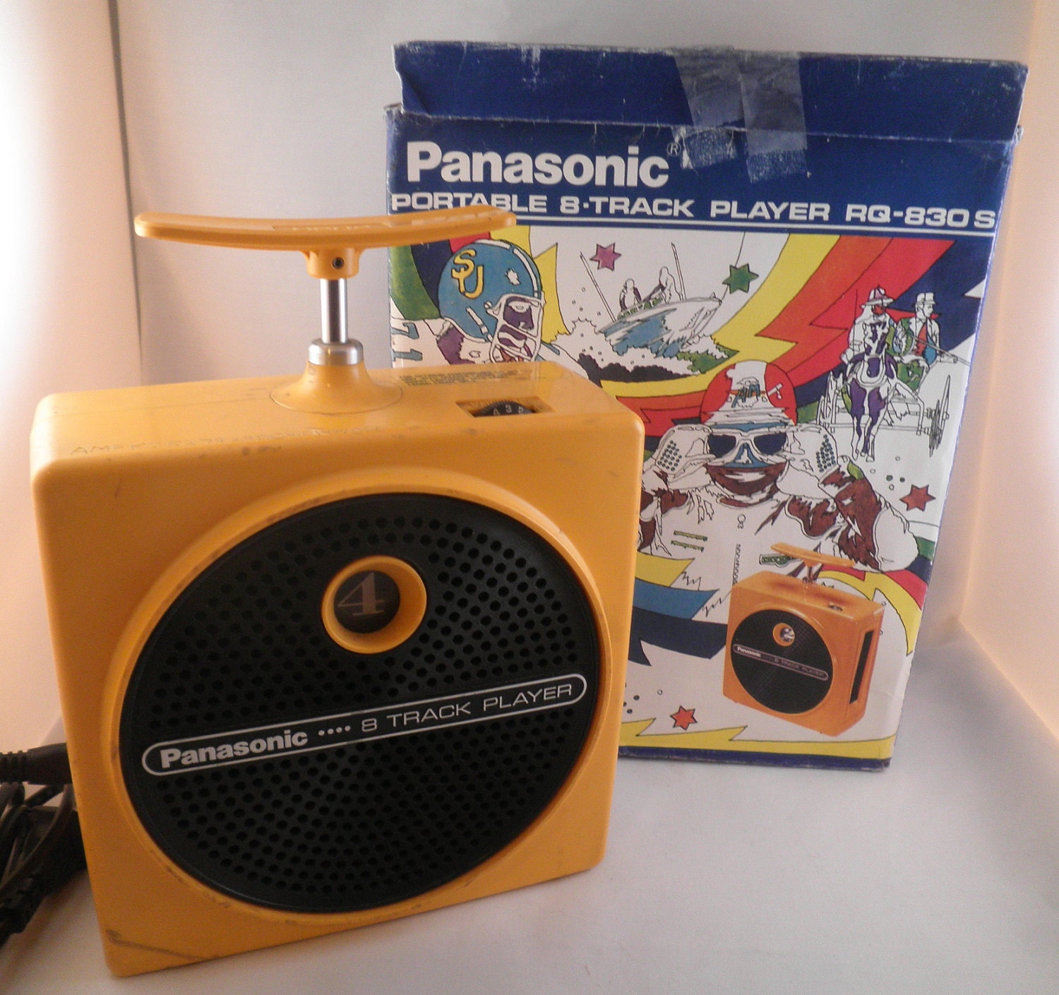 Yellow Panasonic TNT 8-track player