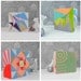 Ornament Geometric Neon Art Blocks x 4