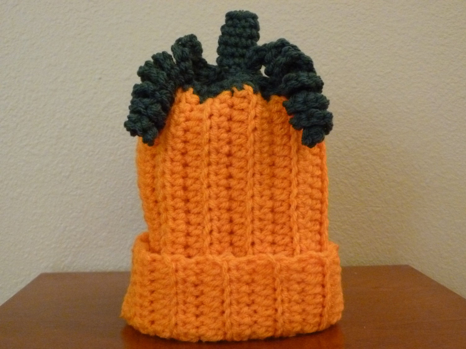 Pumpkin Baby Hat Size 0-3 Months - Ready to Ship -