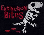 Extinction Bites Embroidered Flour Sack Hand/Dish Towel